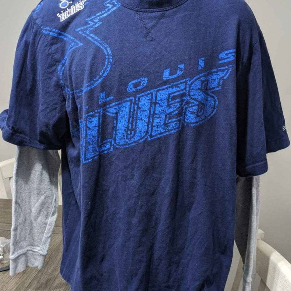 Reebok St. Louis Blues Long Sleeve Shirt Large